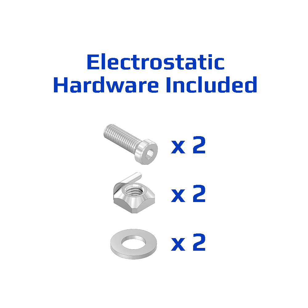 40-110-1ESD MODULAR SOLUTIONS GUSSET BRACKET 45MM X 45MM WITH ESD HARDWARE REINFORCEMENT ANGLE